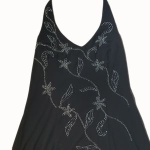 Black, Floral Sequence Dress